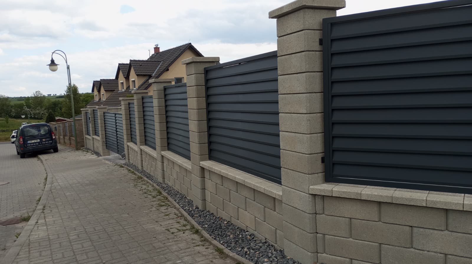 Oplocení Presbeton Simple block + Plotové výplně Imperial